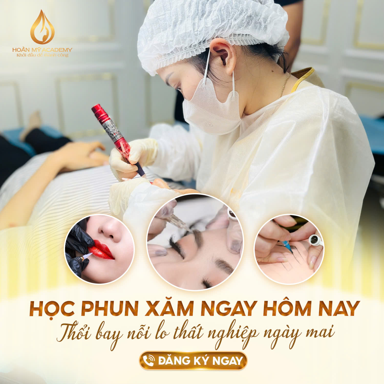 Khóa học nâng cao phun xăm mở ra cơ hội nghề nghiệp hấp dẫn, giúp bạn tự tin phát triển sự nghiệp trong lĩnh vực làm đẹp