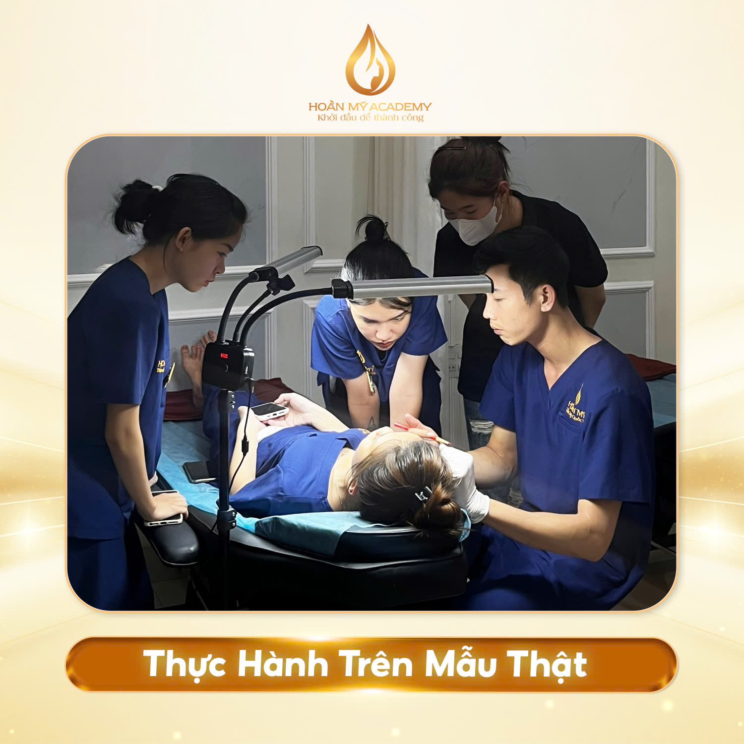 Khoáng đào tạo điêu khắc lông mày tại Học Viện Quốc Tế Hoàn Mỹ - đầy đủ từ lý thuyết đến thực hành