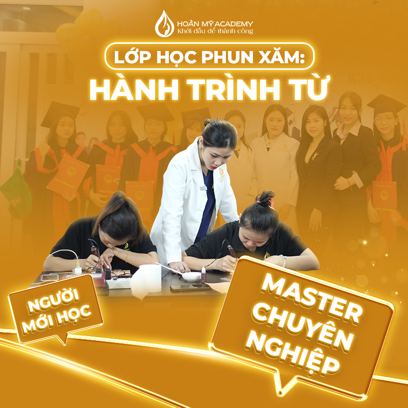 Lớp học phun xăm: Hành trình từ người mới học đến master chuyên nghiệp