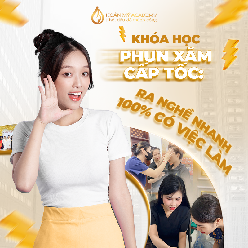 Khóa học phun xăm cấp tốc: Ra nghề nhanh, 100% có việc làm