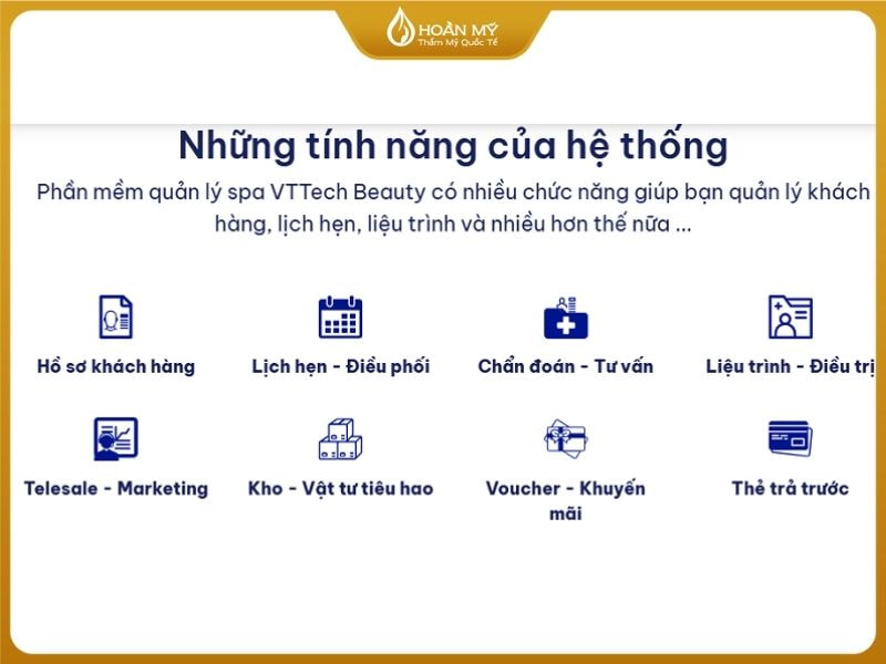 Các tính năng nổi bật của phần mềm quản lý spa miễn phí