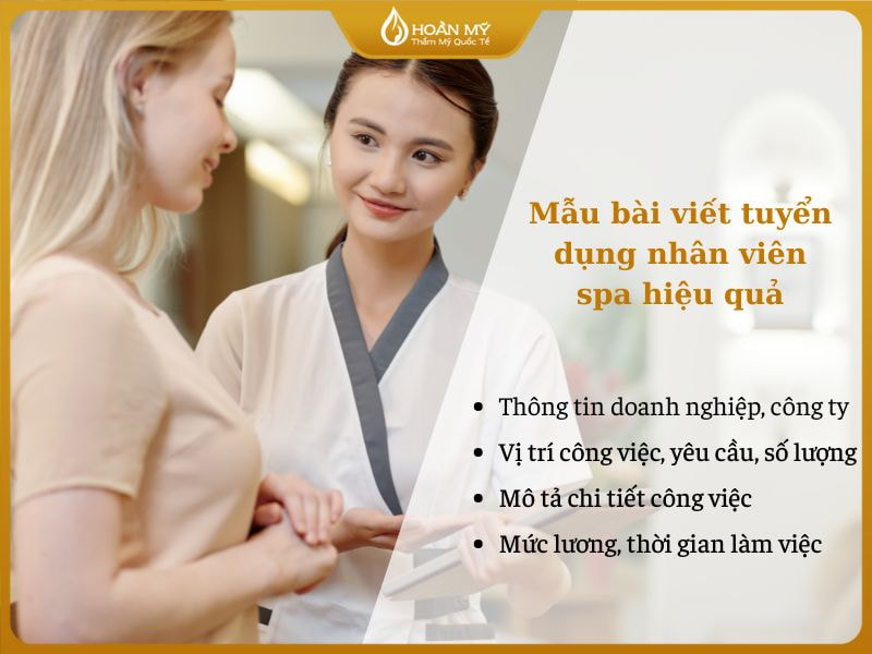 Mẫu bài viết tuyển dụng nhân viên spa hiệu quả